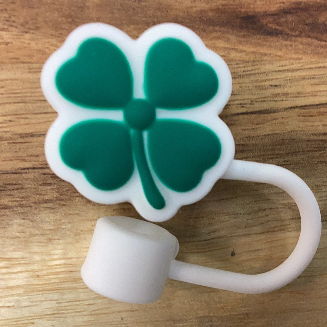 Stanley Tumbler Straw Cover White Four Leaf Clover 10mm