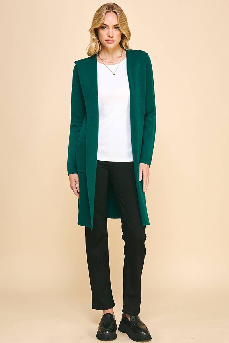 OPEN KNIT CARDIGAN - 3764W: ESPRESSO / ML