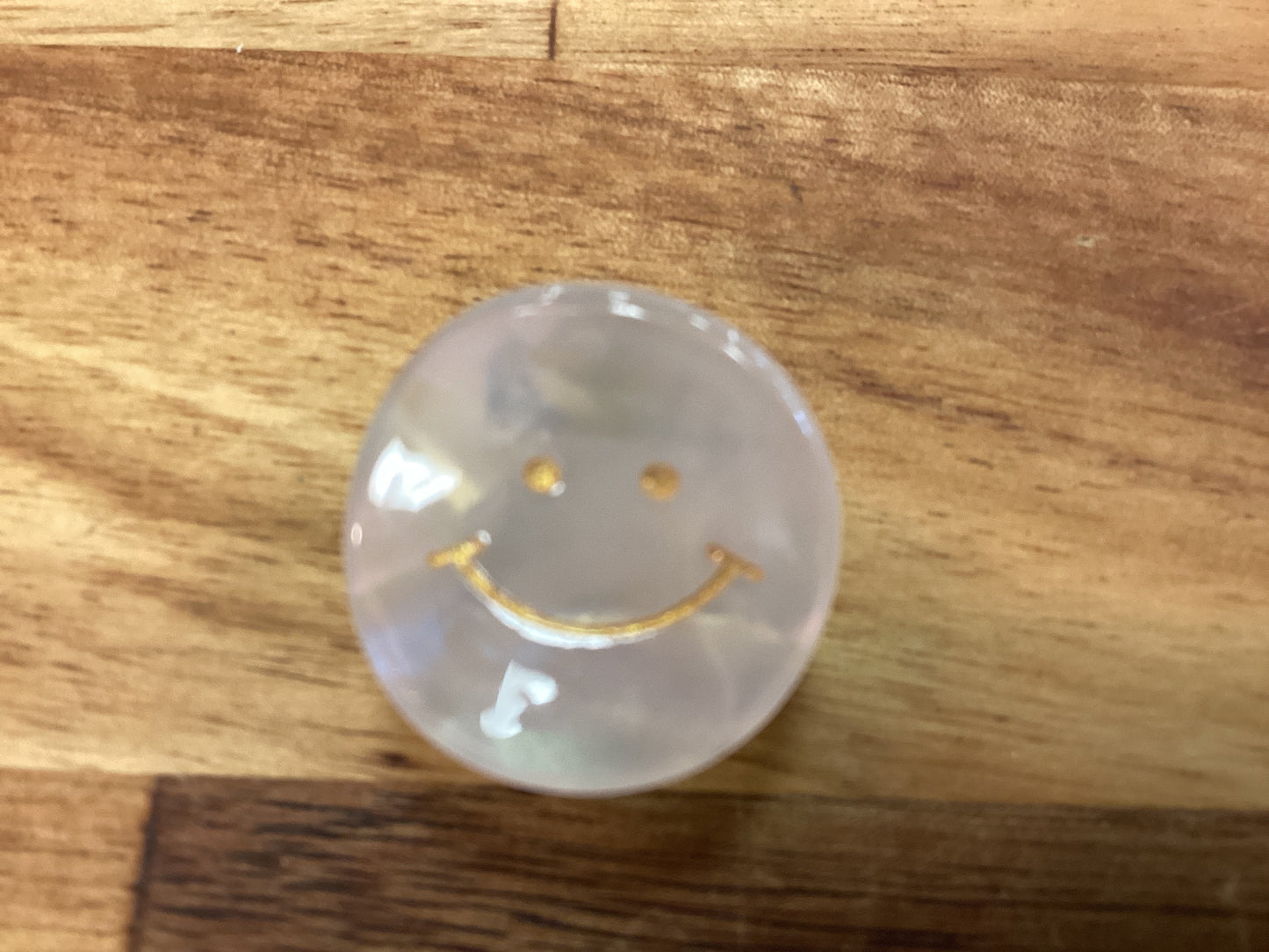 Smiley Face Grab Hair Clip: White