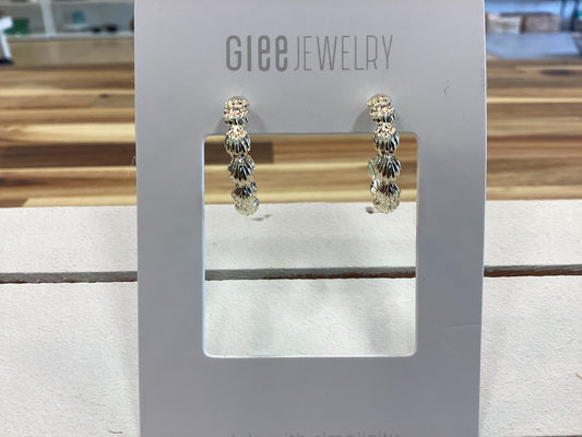 Glee sienna shell hoops, gold
