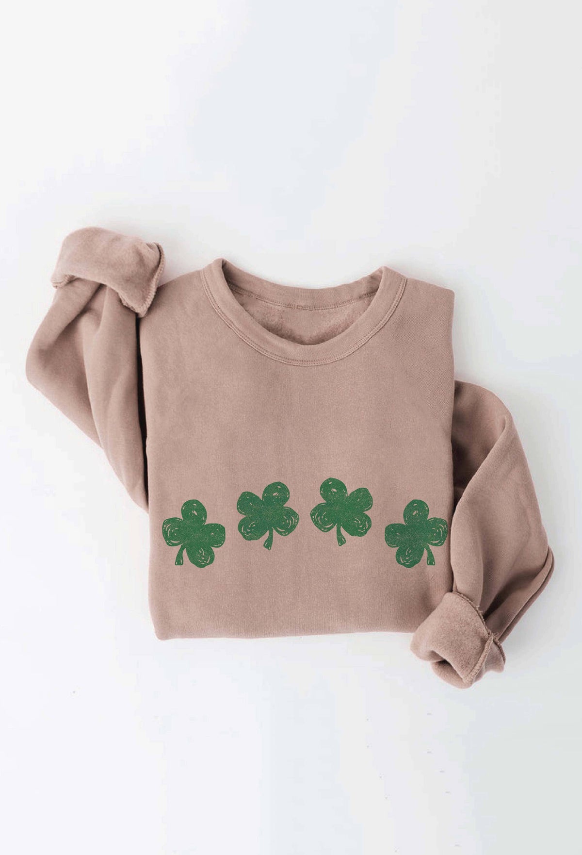 CLOVER ROW Graphic Sweatshirt: ATHLETIC HEATHER / XL