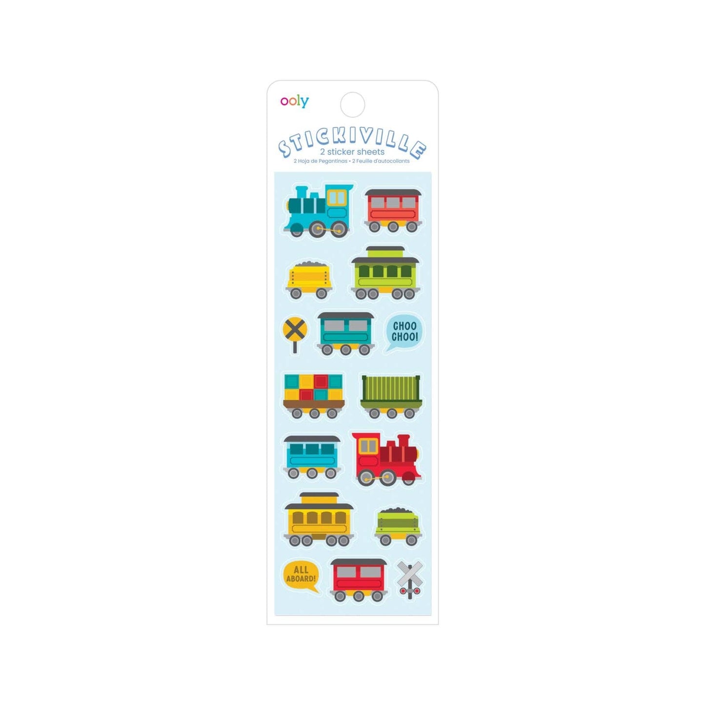 Sticikiville Stickers: All Aboard trains- Skinny