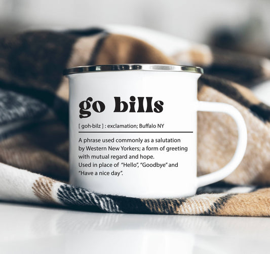 Buffalo Bills Small Steel Enamel Camping Mug Go Bills