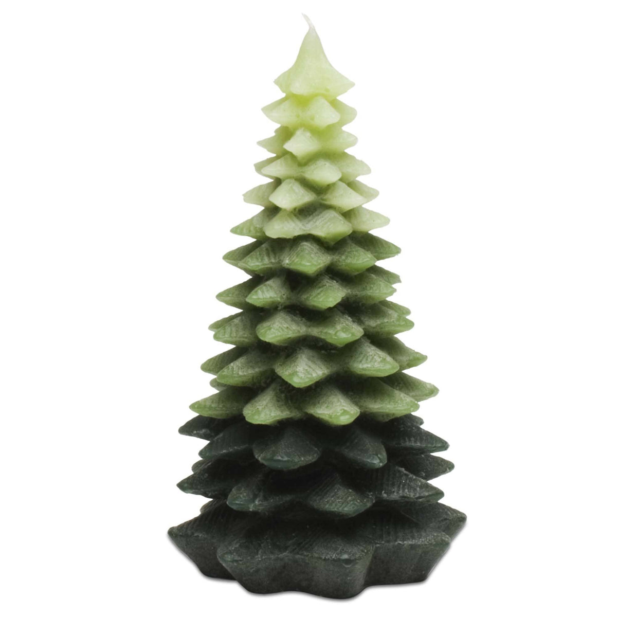 Green Large Chunky Leaf Tree Candle - Green