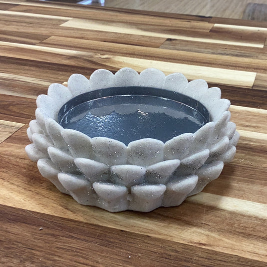 Pinecone pillar candle holder