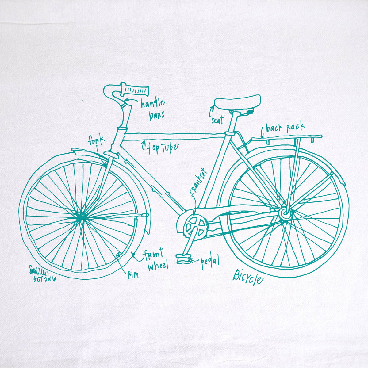 Bicycle Tea Towel