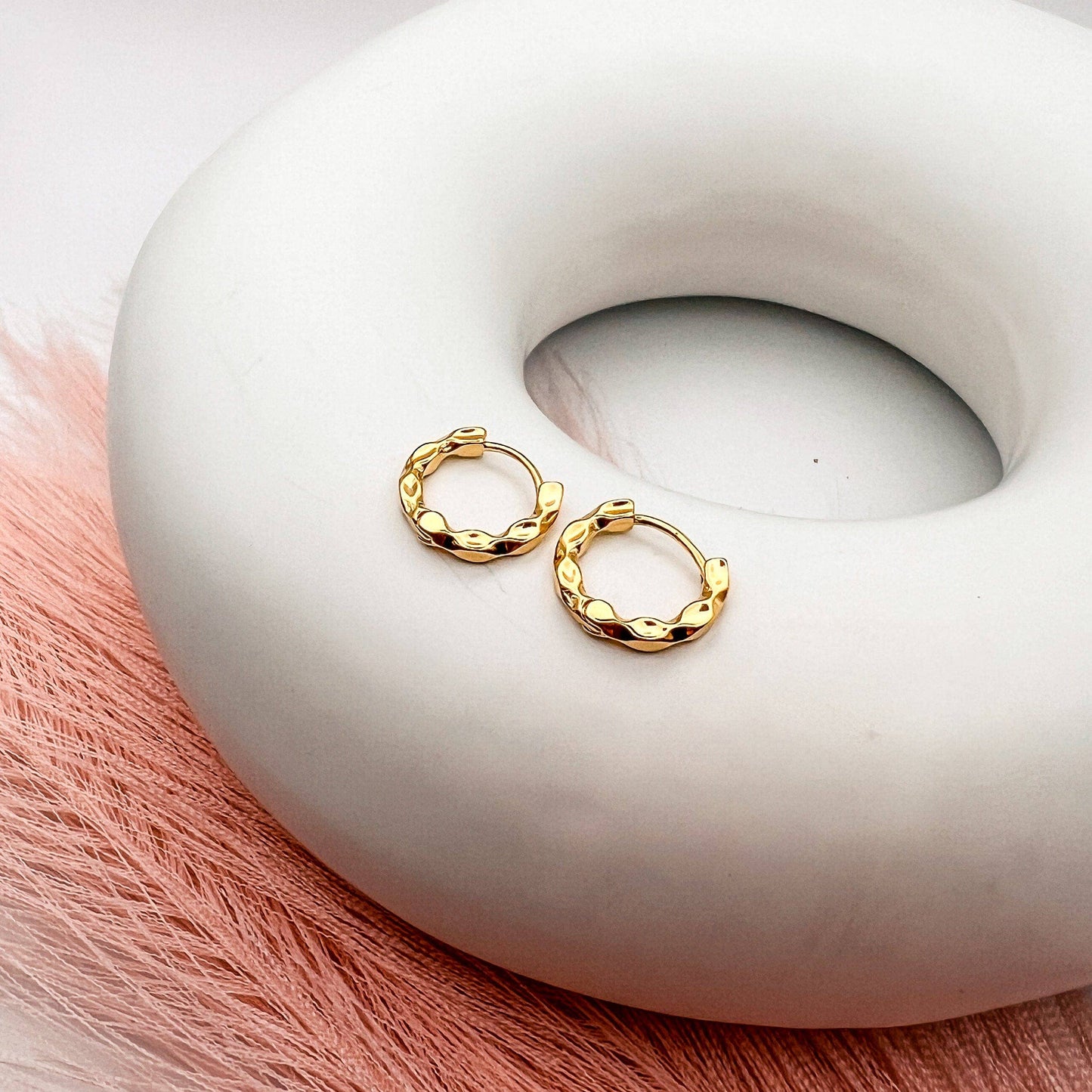 Glam & Go 18K Gold Huggie Earrings