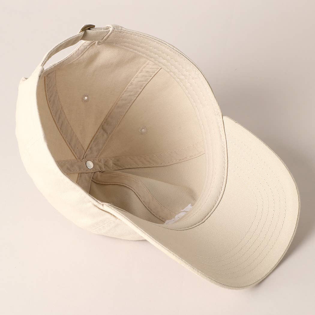 Vote Letter Graphic Embroidered Baseball Cap: ROYAL BLUE / ONE SIZE