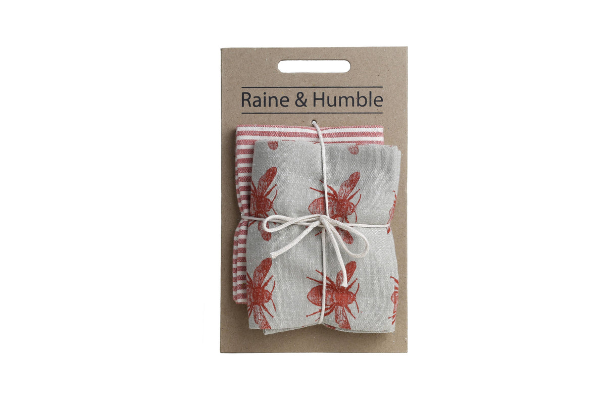Terra Cotta Honey Bee Tea Towel Pack