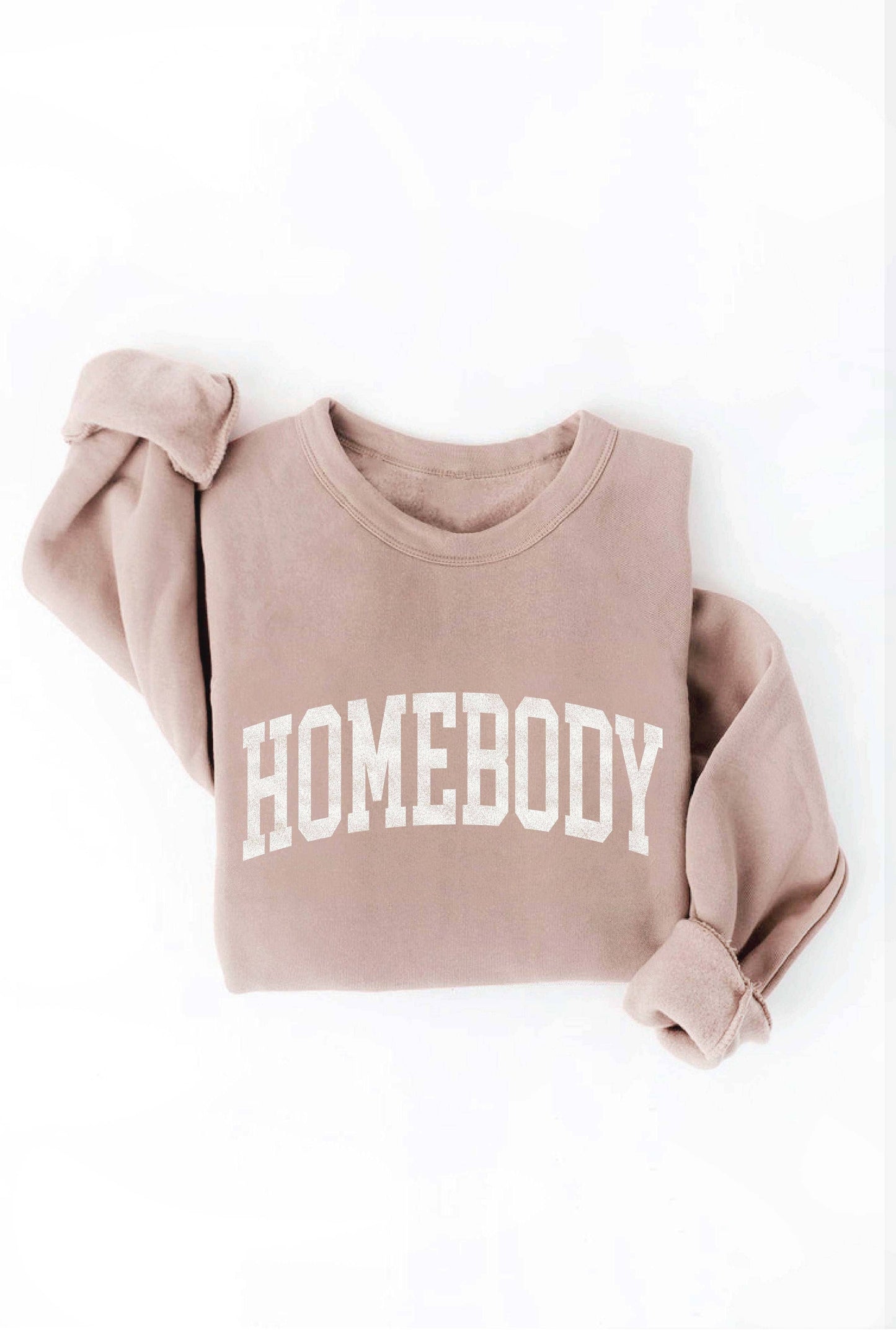 HOMEBODY Graphic Sweatshirt: ATHLETIC HEATHER / L