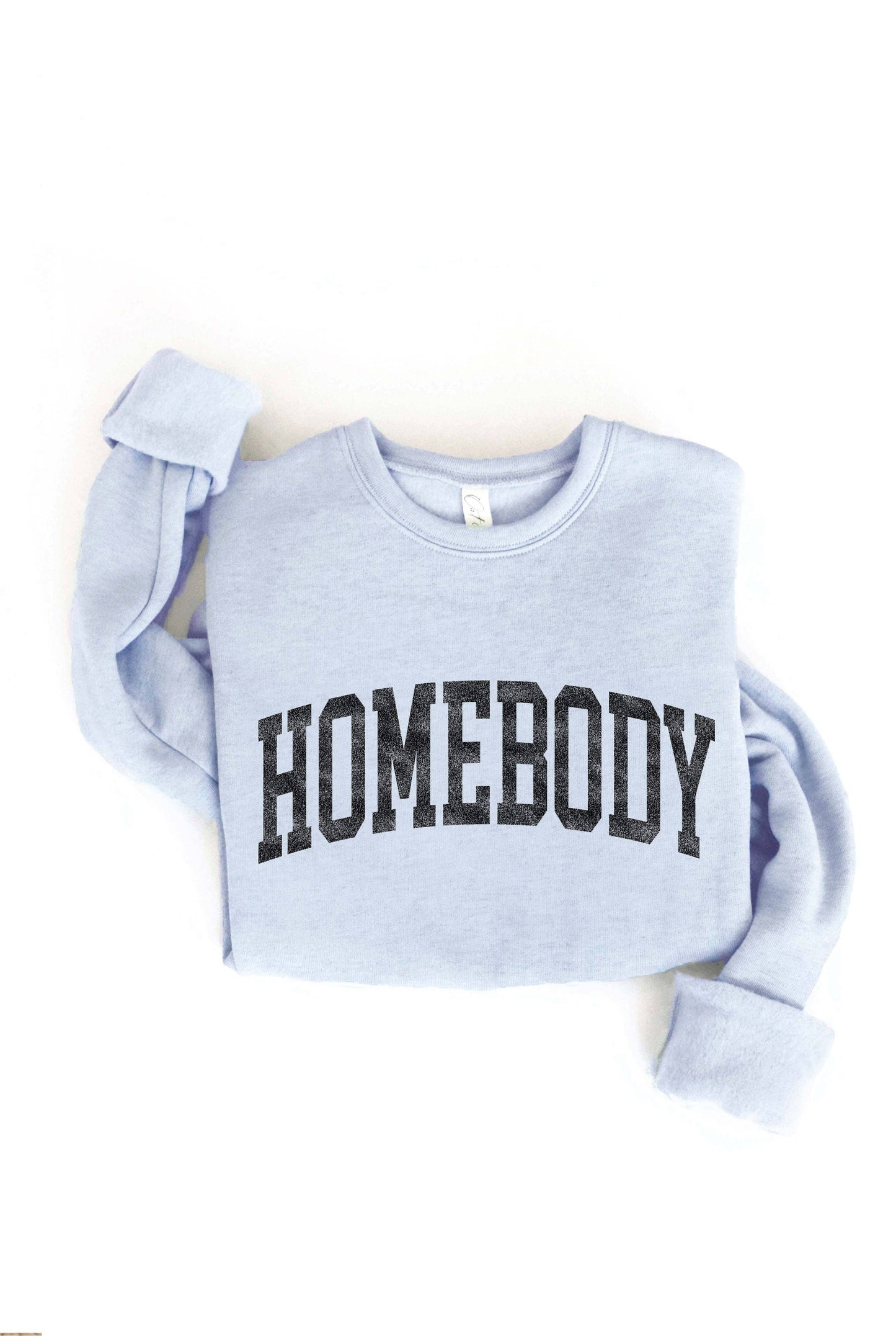 HOMEBODY Graphic Sweatshirt: ATHLETIC HEATHER / L