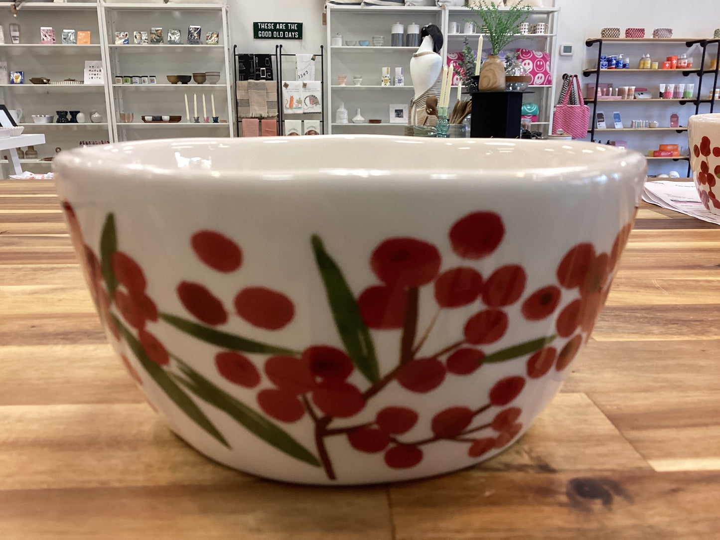 Sprig snack bowl, red berries
