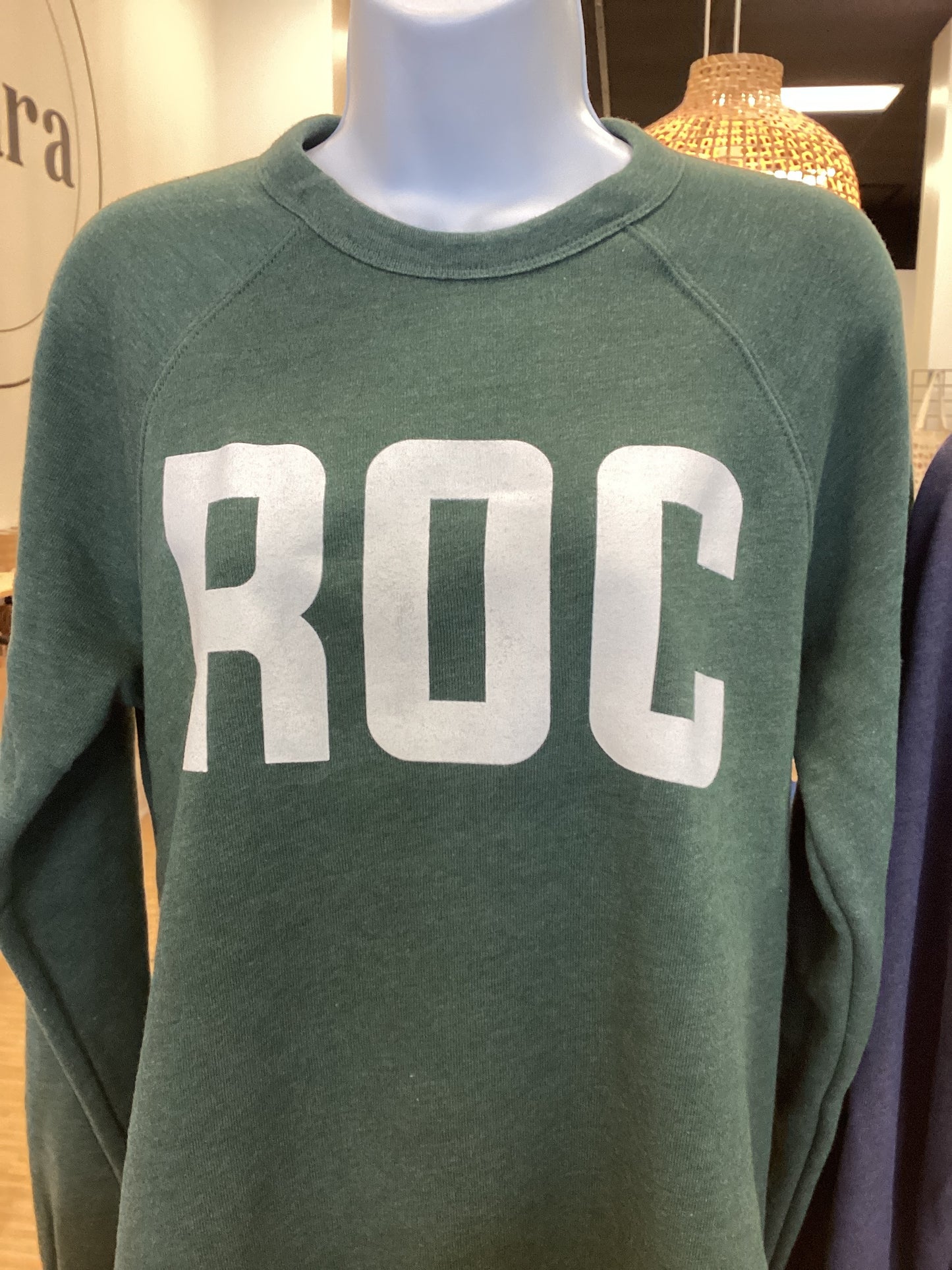 ROC sweatshirt, 3 colors: forest, navy, grey