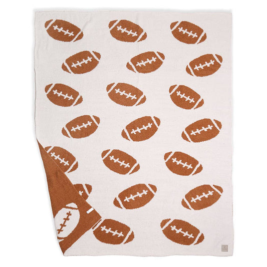 Football Throw Blanket: Brown