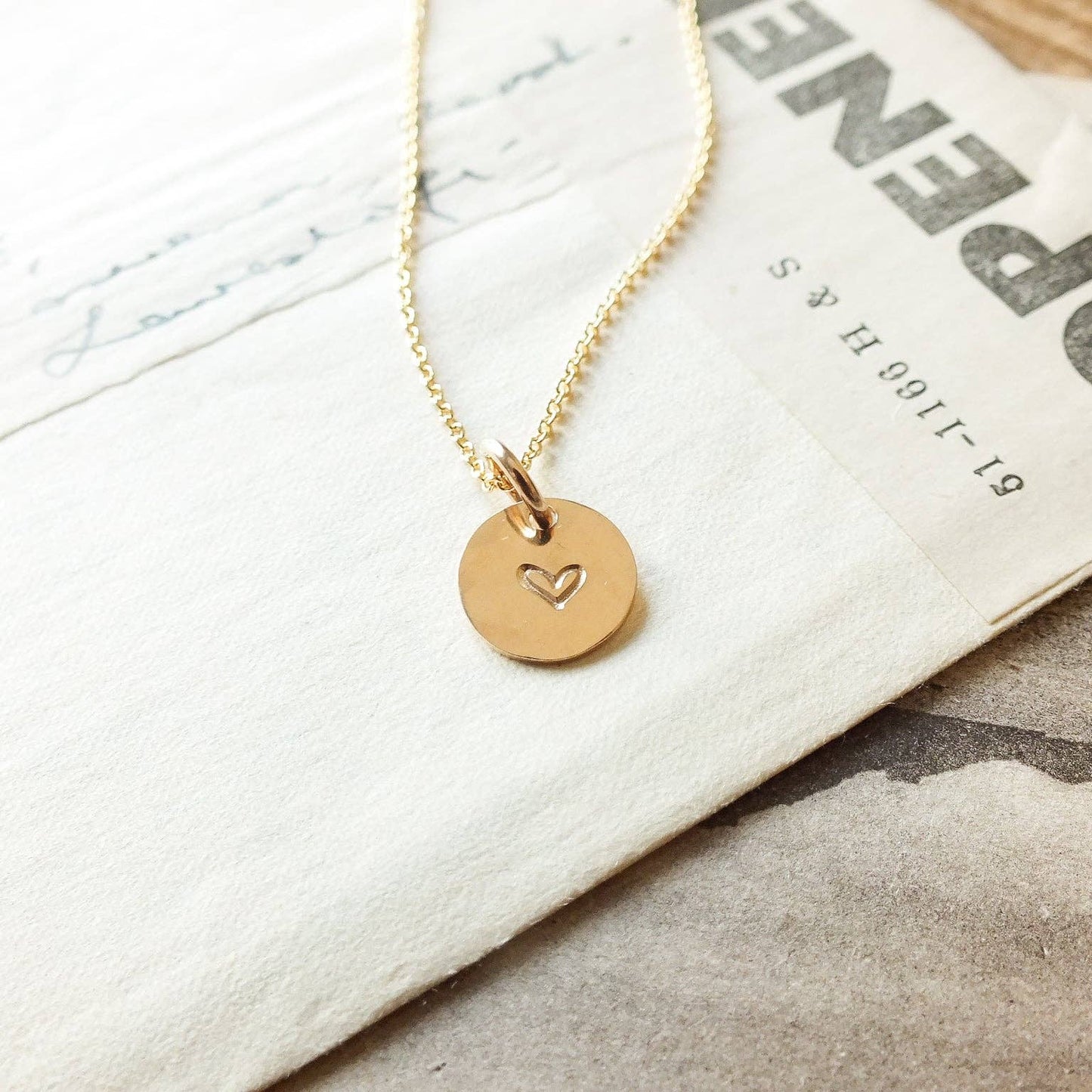 Heart Necklace: Gold Fill