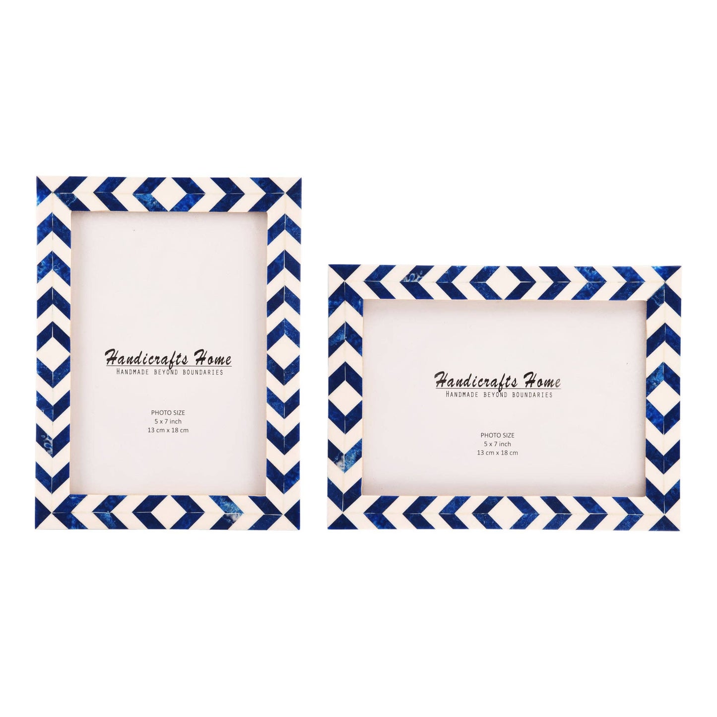 Photo Frame Lisbon Azul Pack of 2 Blue & White 5x7 Inch: Lisbon Azul