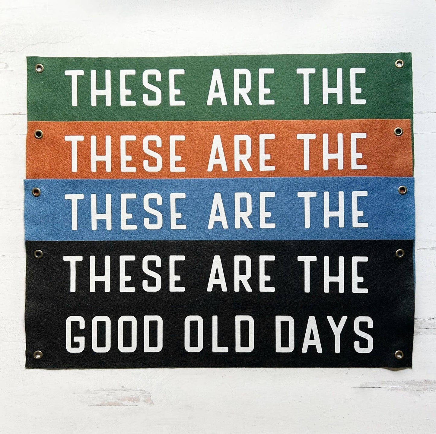 Felt Pennant Good Old Days Wall Hanging: Forest