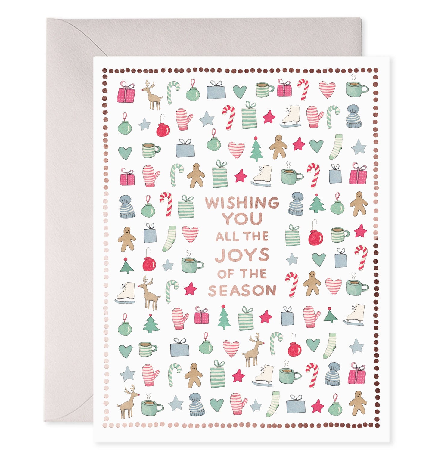 Merry Motif Boxed Set of 6 Holiday Greeting Cards
