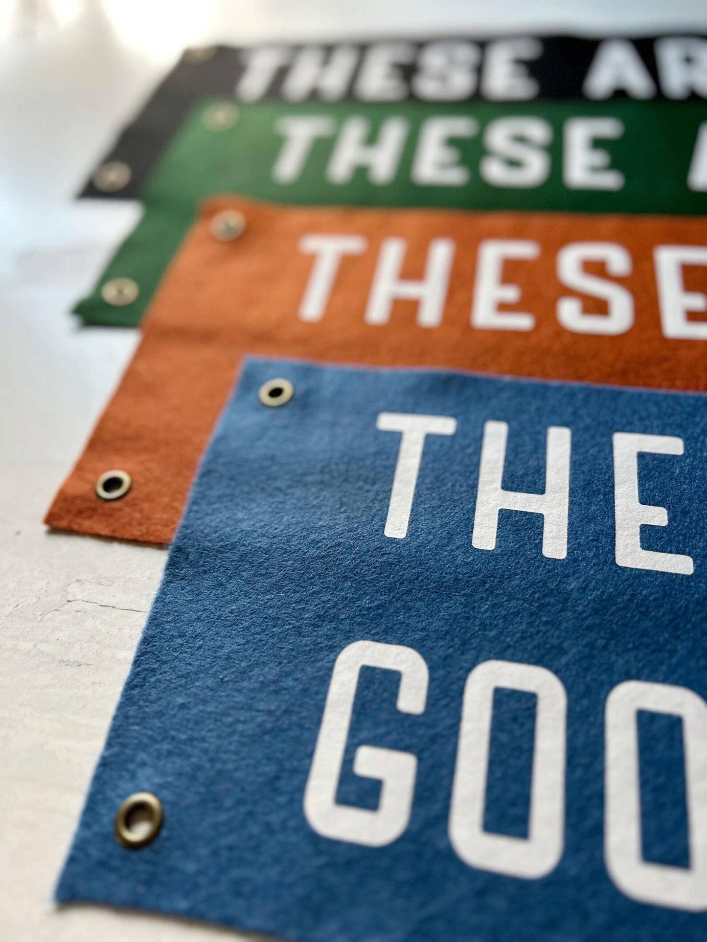 Felt Pennant Good Old Days Wall Hanging: Forest