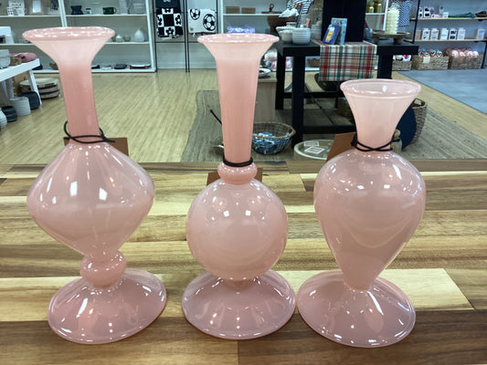 Glass vase/pink/ 3 styles