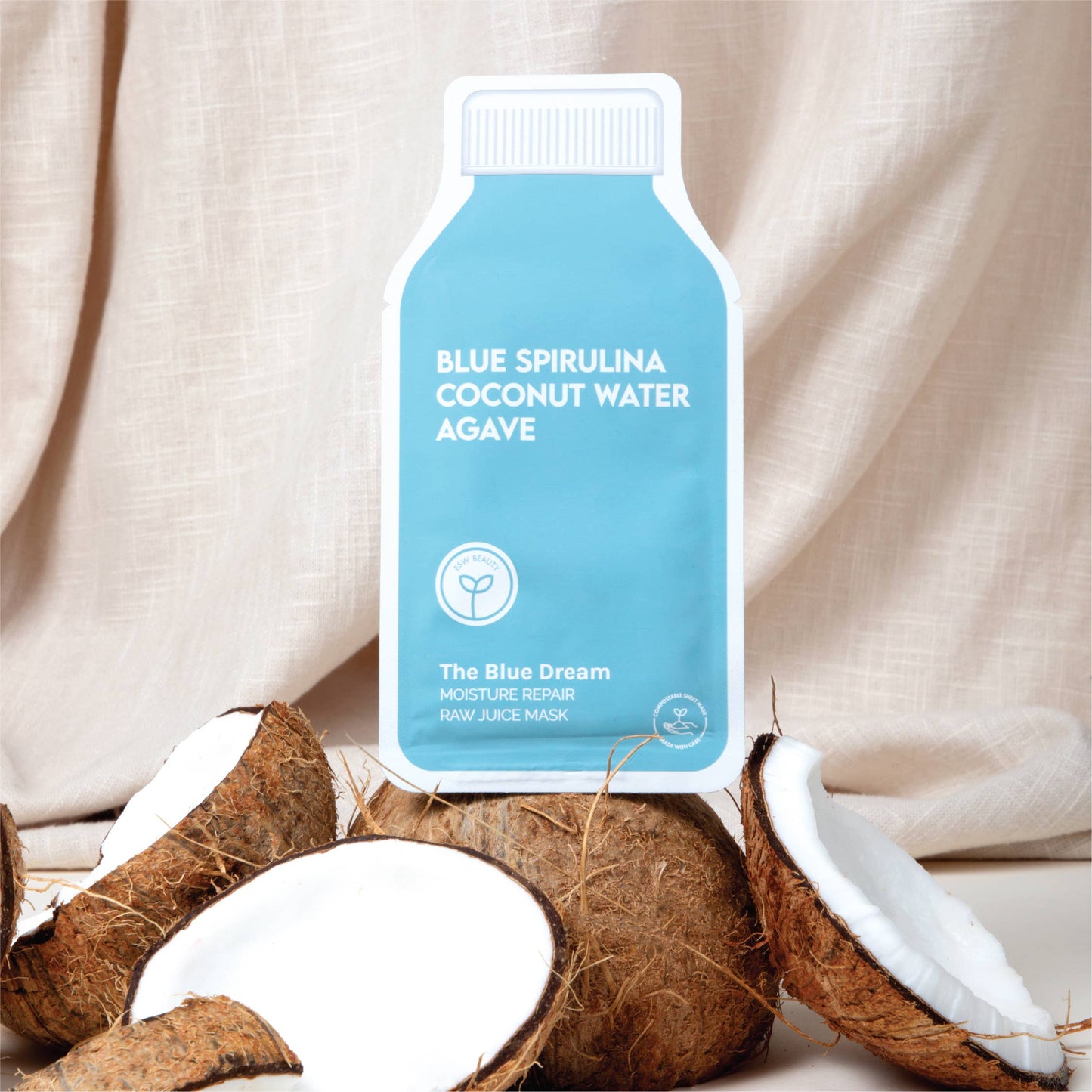 The Blue Dream Moisture Repair Raw Juice Face Mask: With Peg Hole