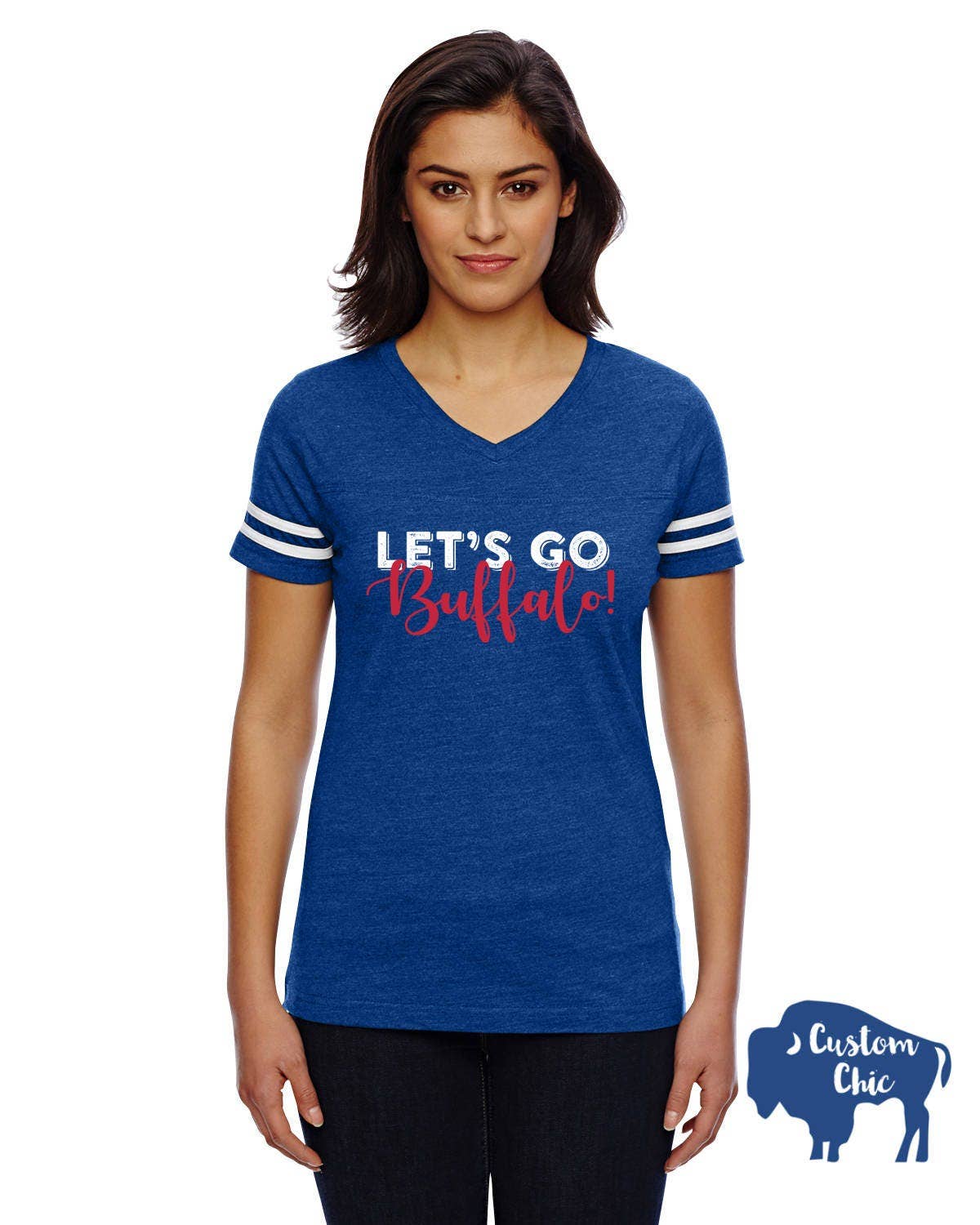 Bills Shirt for her | Buffalo shirt for her | plus size: Blue / XL