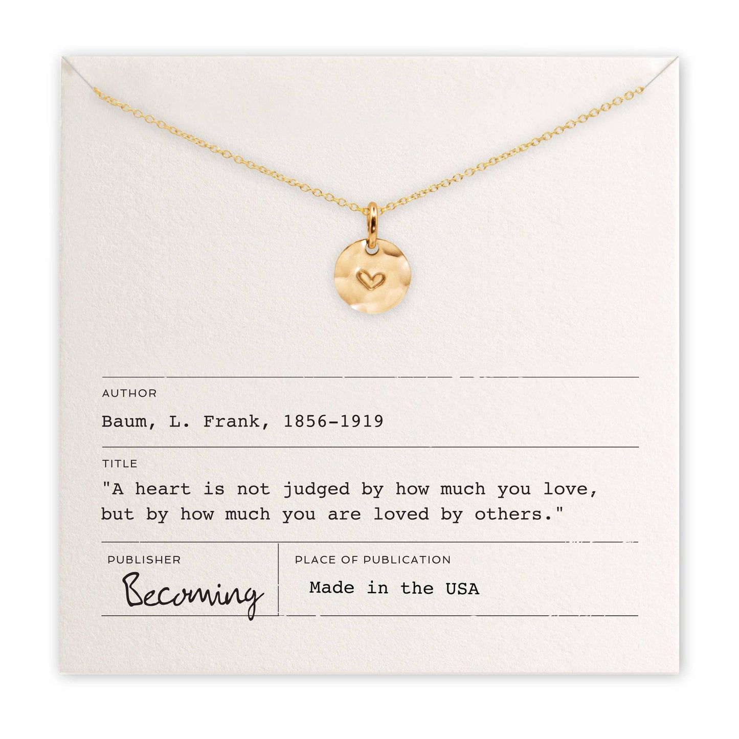 Heart Necklace: Gold Fill