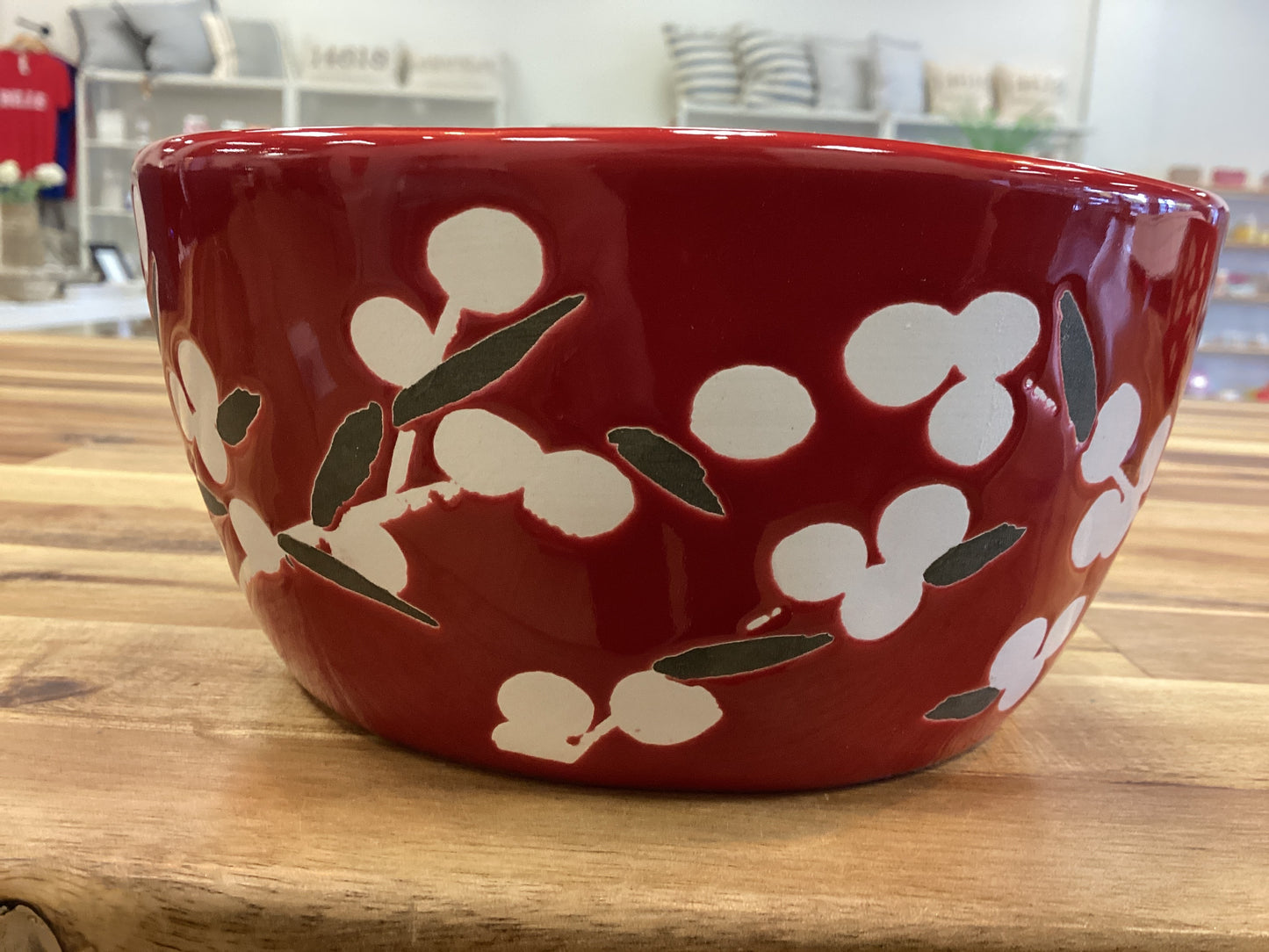 Sprig snack bowl, white berries