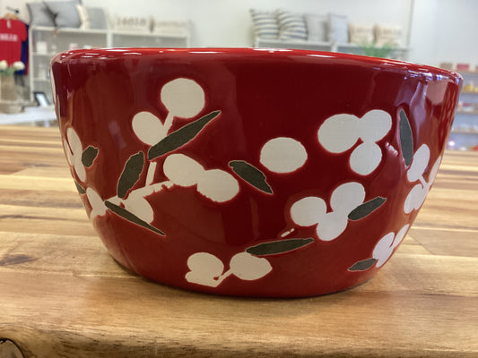 Sprig snack bowl, white berries