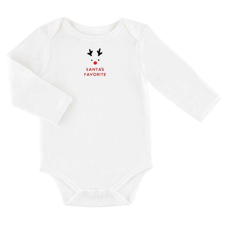 Long Sleeve Snapshirt - Santa's Favorite 6-12 Mo