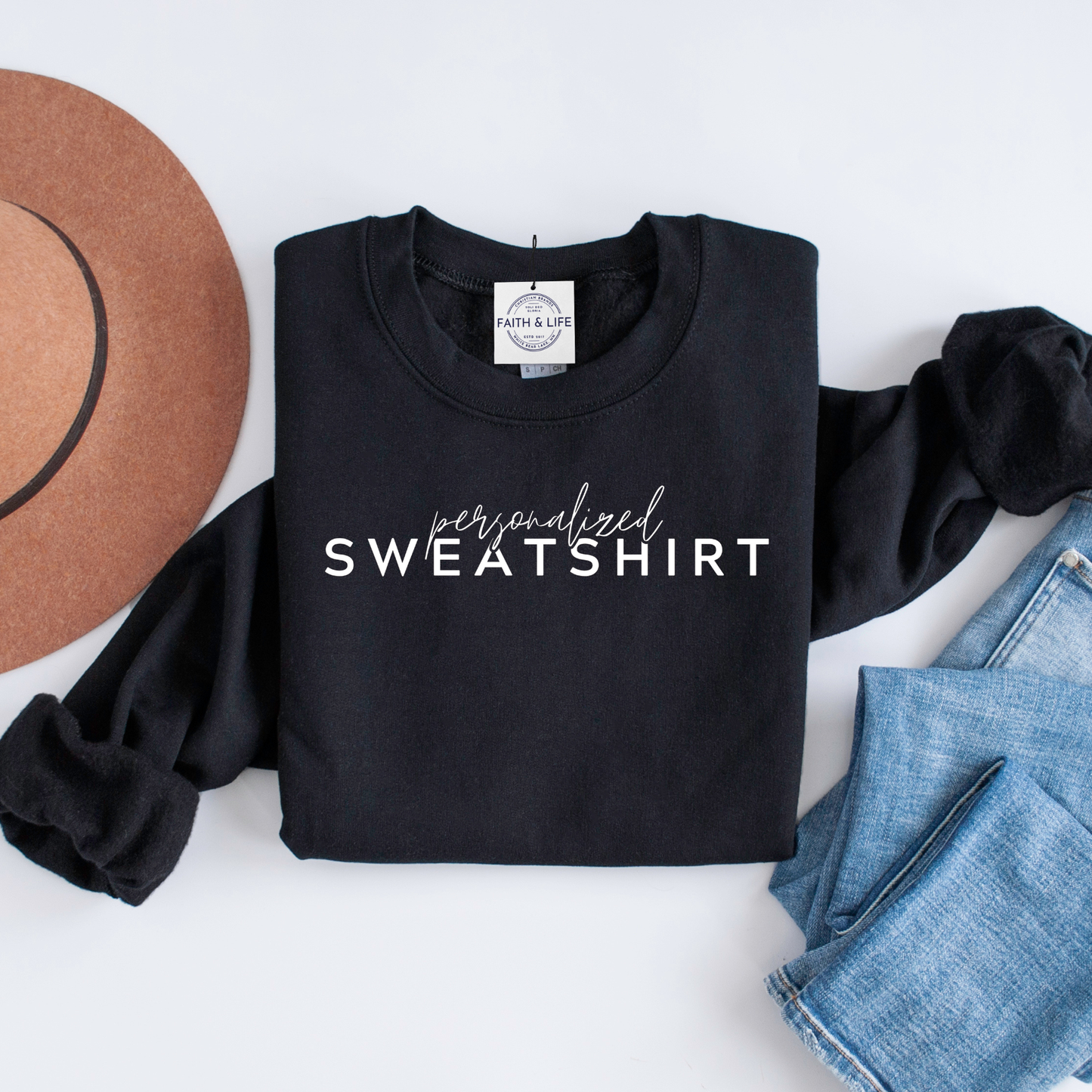 Custom Brighton, NY Sweatshirt: Medium…Heather Navy
