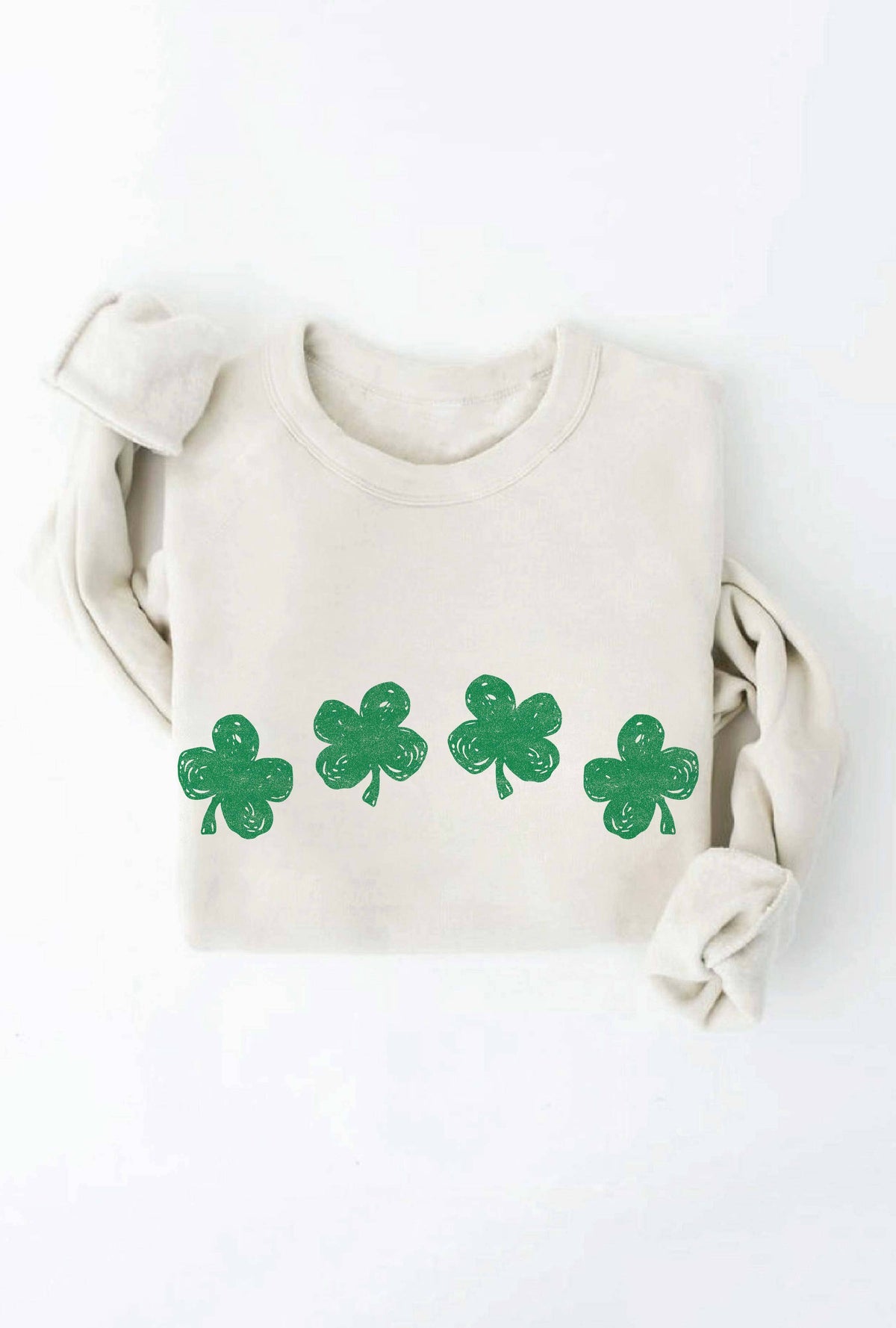 CLOVER ROW Graphic Sweatshirt: ATHLETIC HEATHER / XL