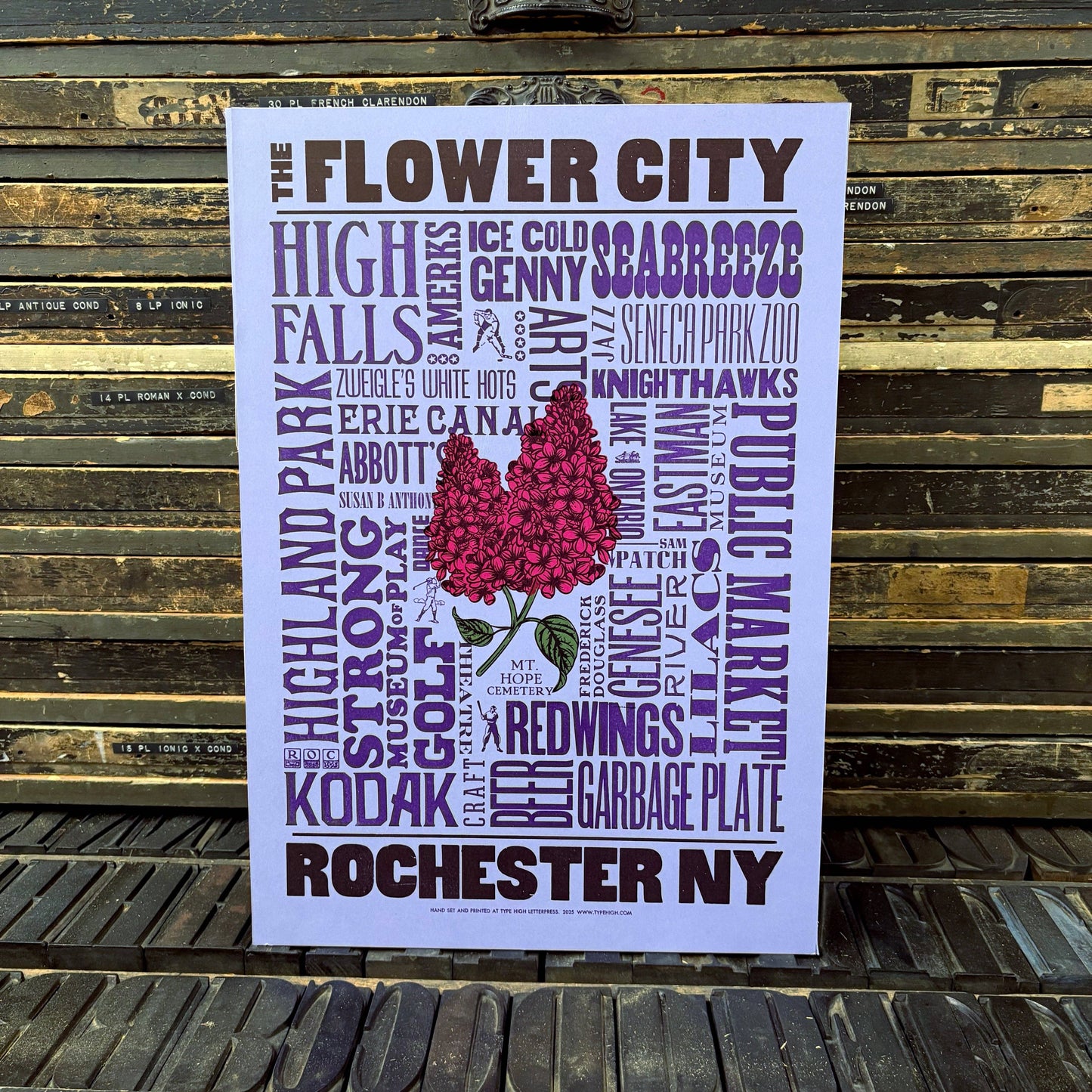 The Flower City Rochester NY Poster type high