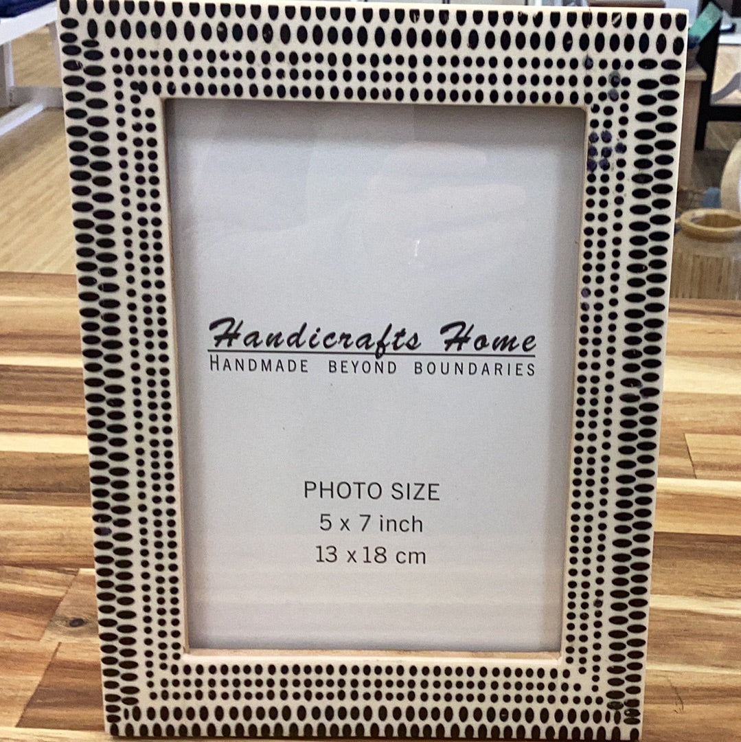 Picture Frame Rhythm Particles Collection Black & White 5x7 Inch: 5x7