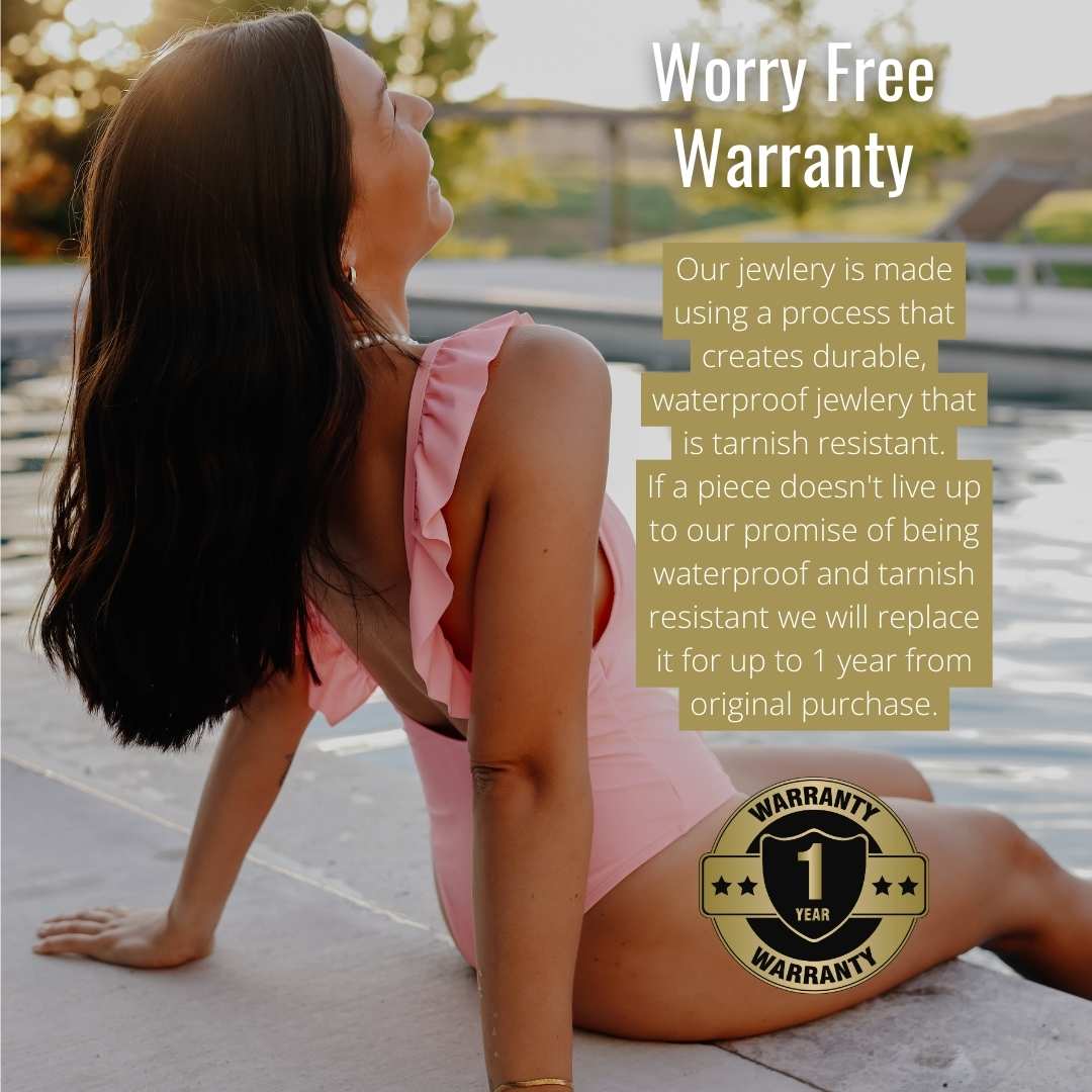 Chain Link Huggie Earrings- Waterproof