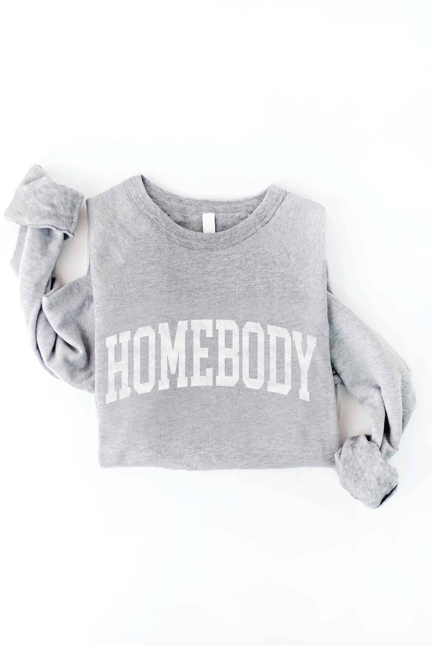 HOMEBODY Graphic Sweatshirt: ATHLETIC HEATHER / S