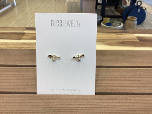 Glee queen bee studs gold