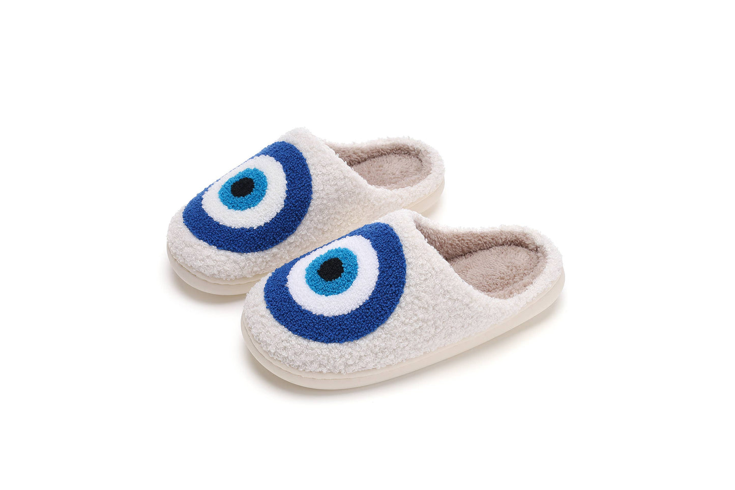 Evileye Illustrated Soft Fluffy Comfy Warm House Slipper: Large