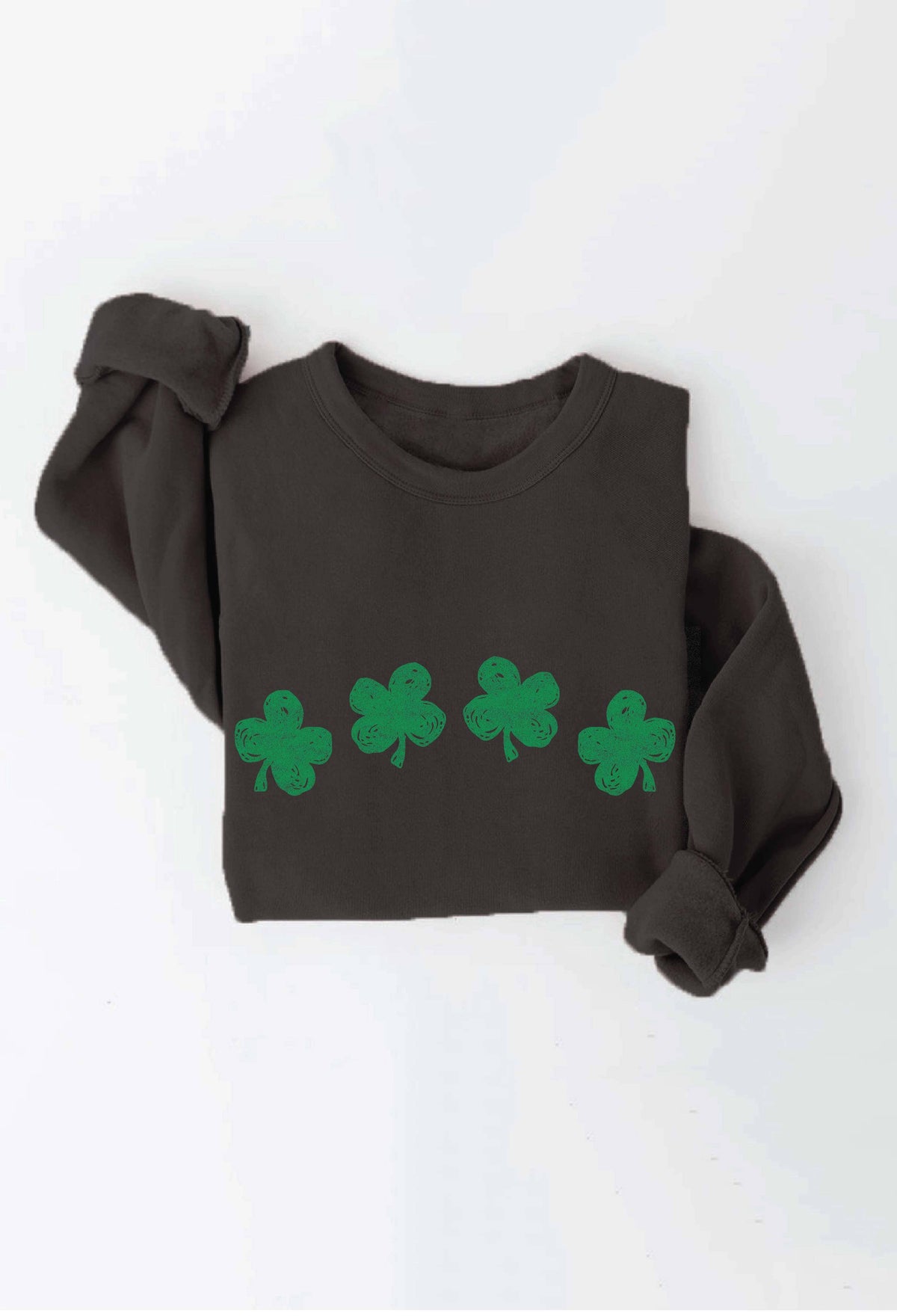 CLOVER ROW Graphic Sweatshirt: ATHLETIC HEATHER / XL