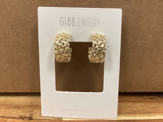 Glee criss cross hoops/ gold