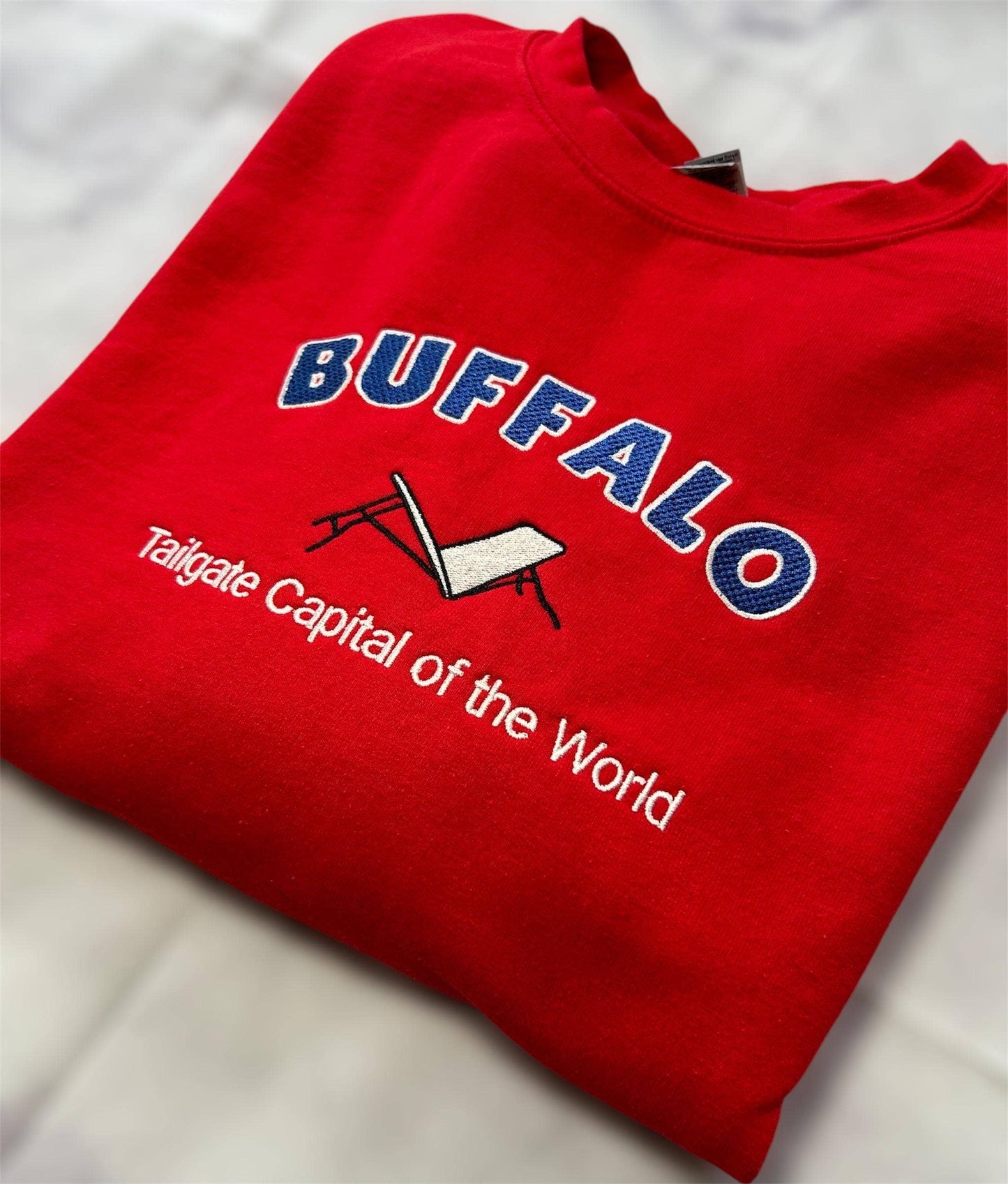 Embroidered Buffalo Tailgate Sweatshirt | Buffalo: Royal Blue / S / Crewneck