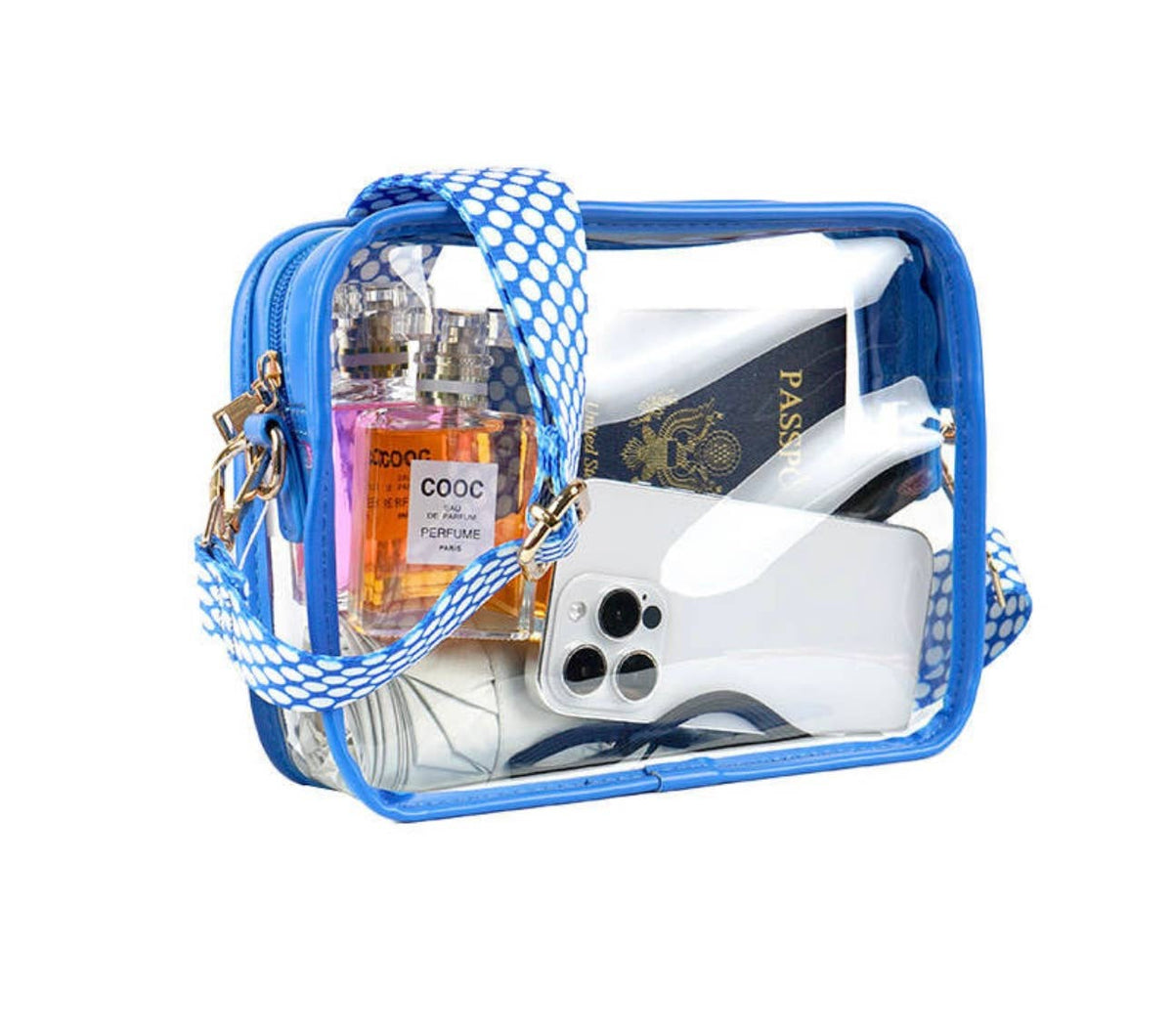 Cameron Stadium Bag W/zig zag strap Blue