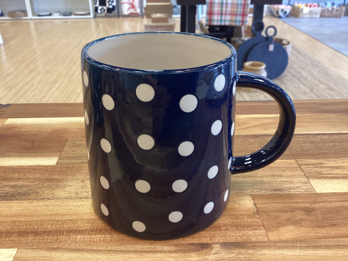 Stoneware polkadot mug