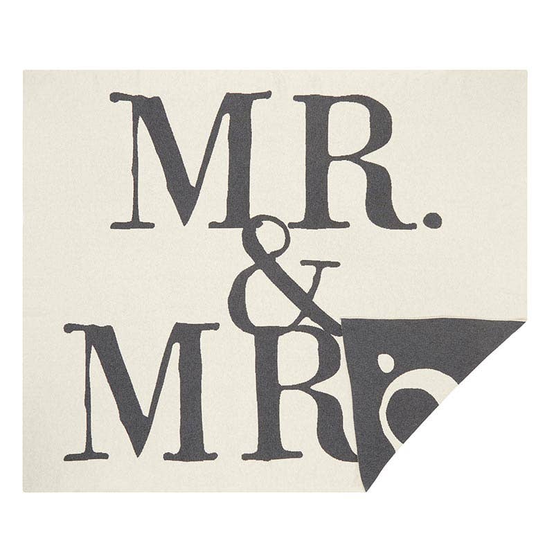 Face to Face Luxe Throw - Mr. & Mrs.