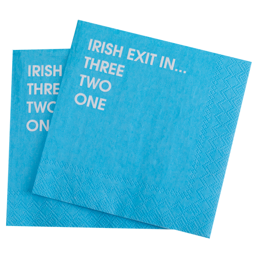 Irish Exit - Funny Cocktail Napkins