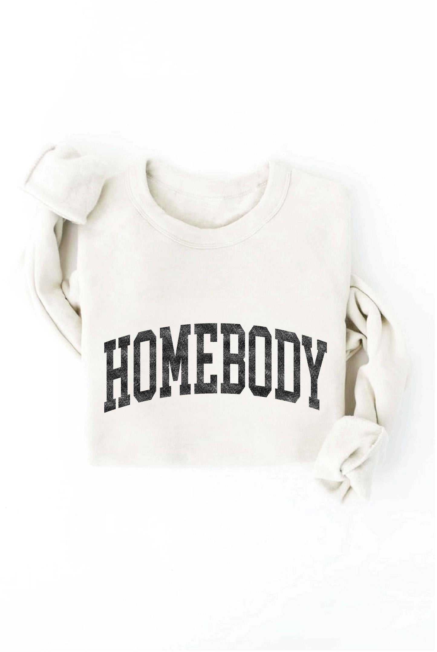 HOMEBODY Graphic Sweatshirt: ATHLETIC HEATHER / L