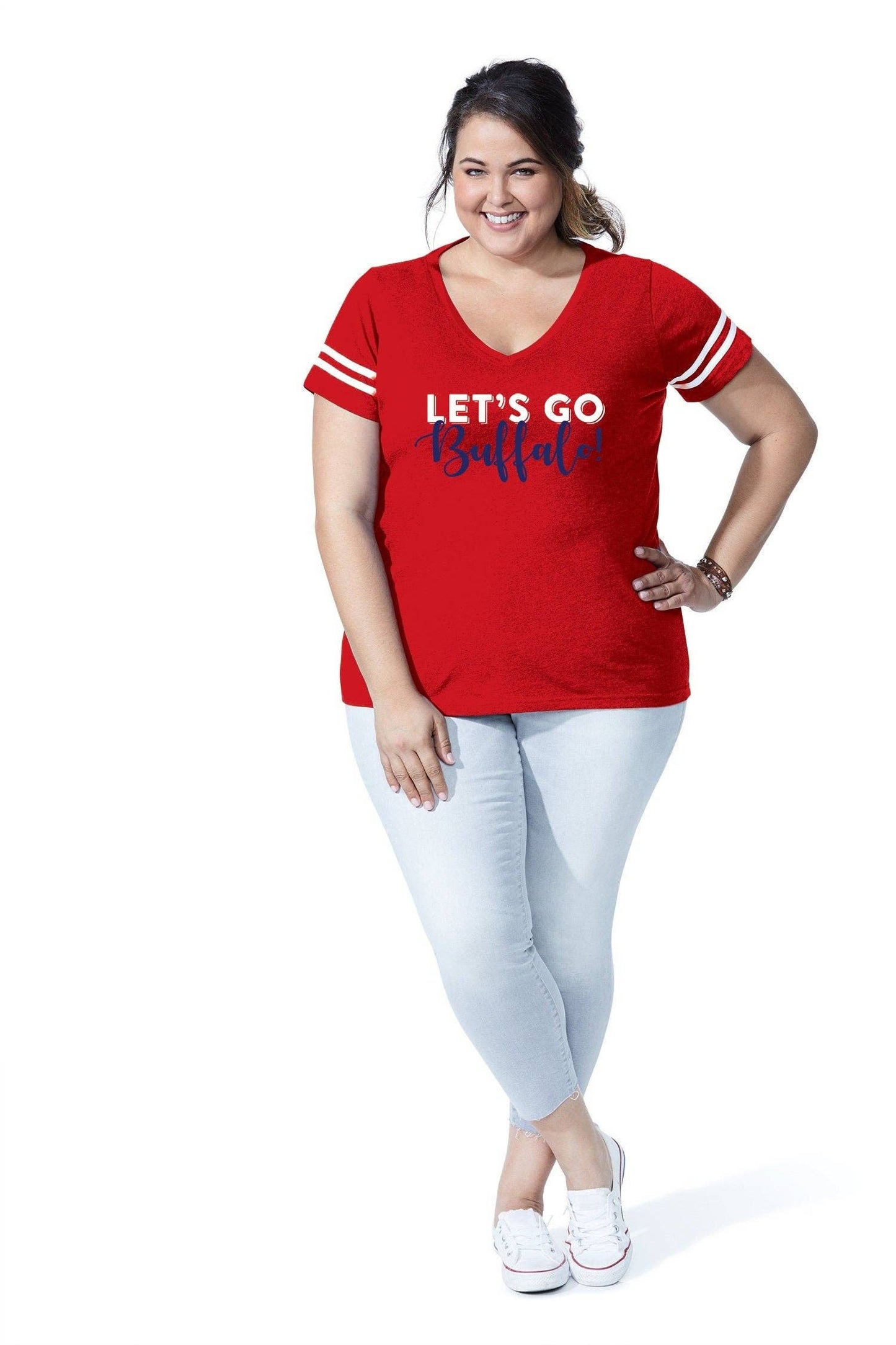 Bills Shirt for her | Buffalo shirt for her | plus size: Blue / L