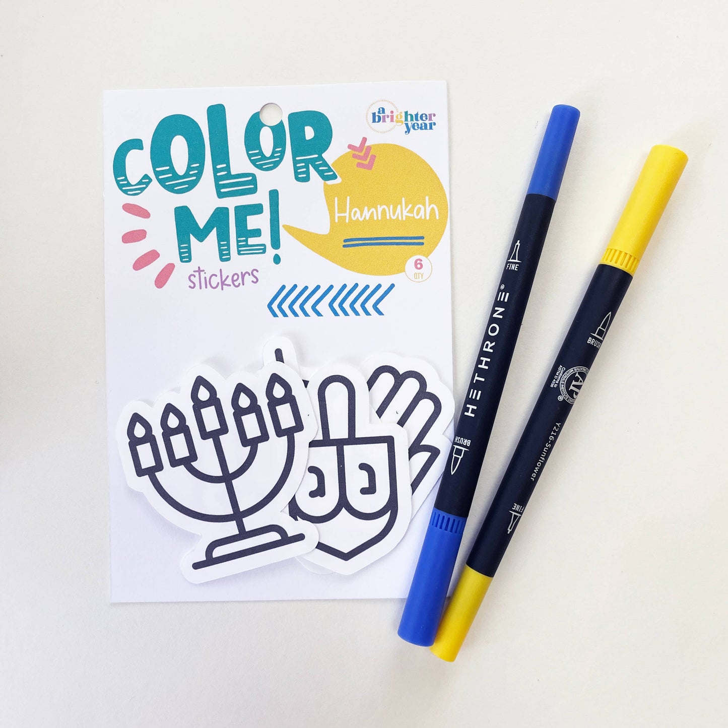 Color Your Own Hanukkah Stickers