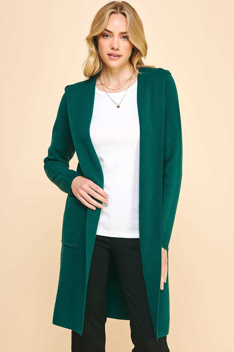 OPEN KNIT CARDIGAN - 3764W: ESPRESSO / ML