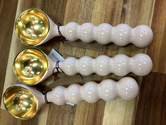 Ice cream scoop, pink with gold